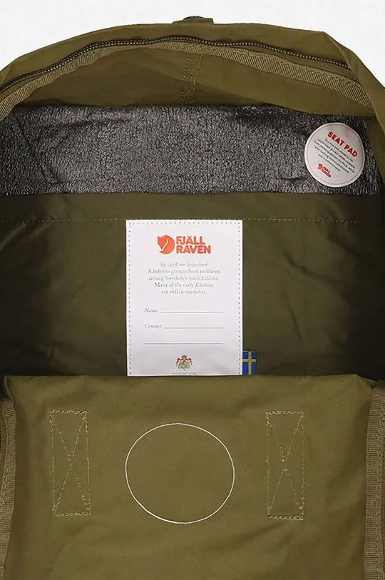 Fjallraven backpack Kanken green color