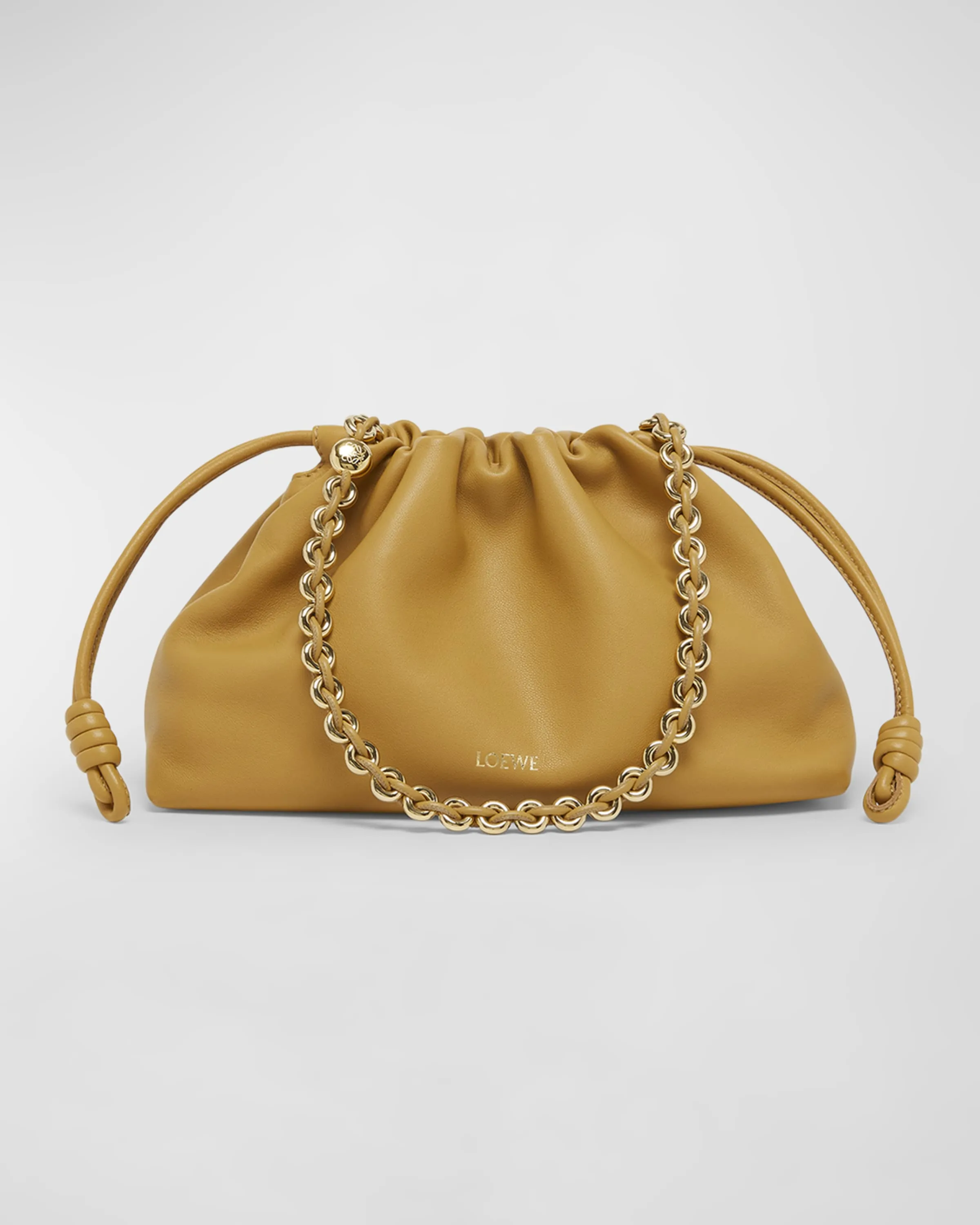 Flamenco Small Crossbody Bag in Napa Leather with Detachable Chain