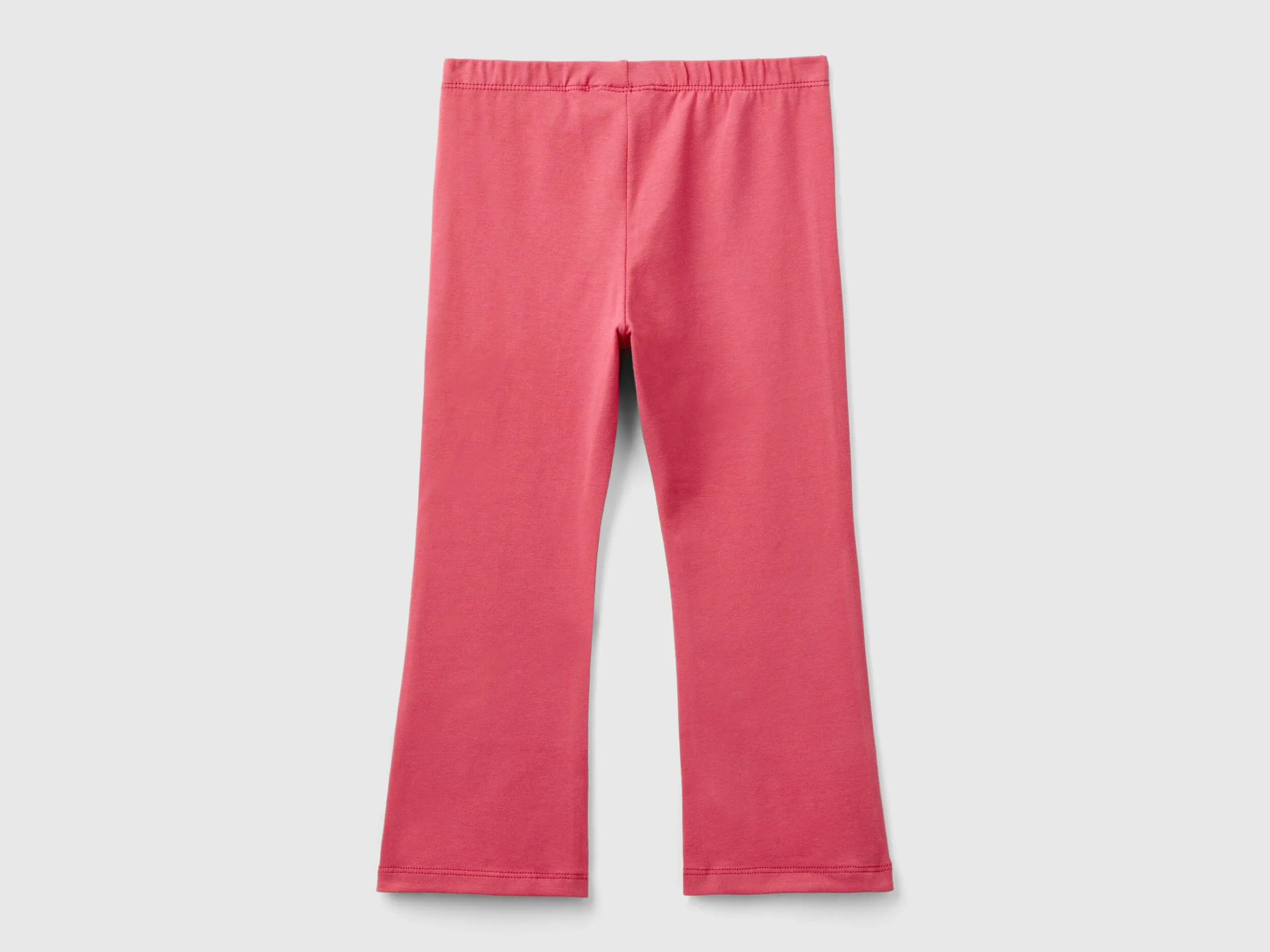 Flared leggings in stretch cotton - Mauve | Benetton