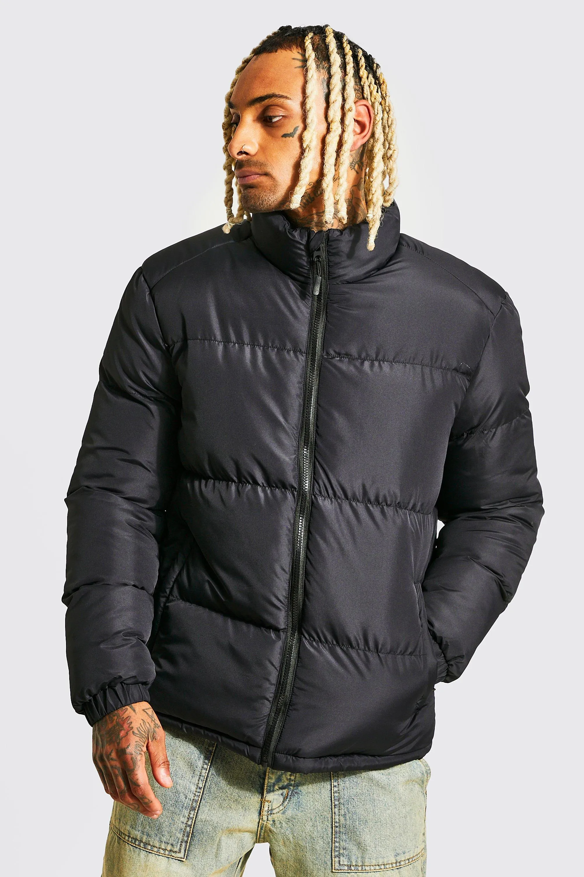 Funnel Neck Panelled Puffer