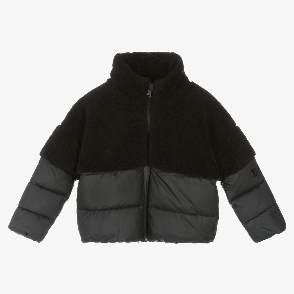 Girls Black Puffer Jacket