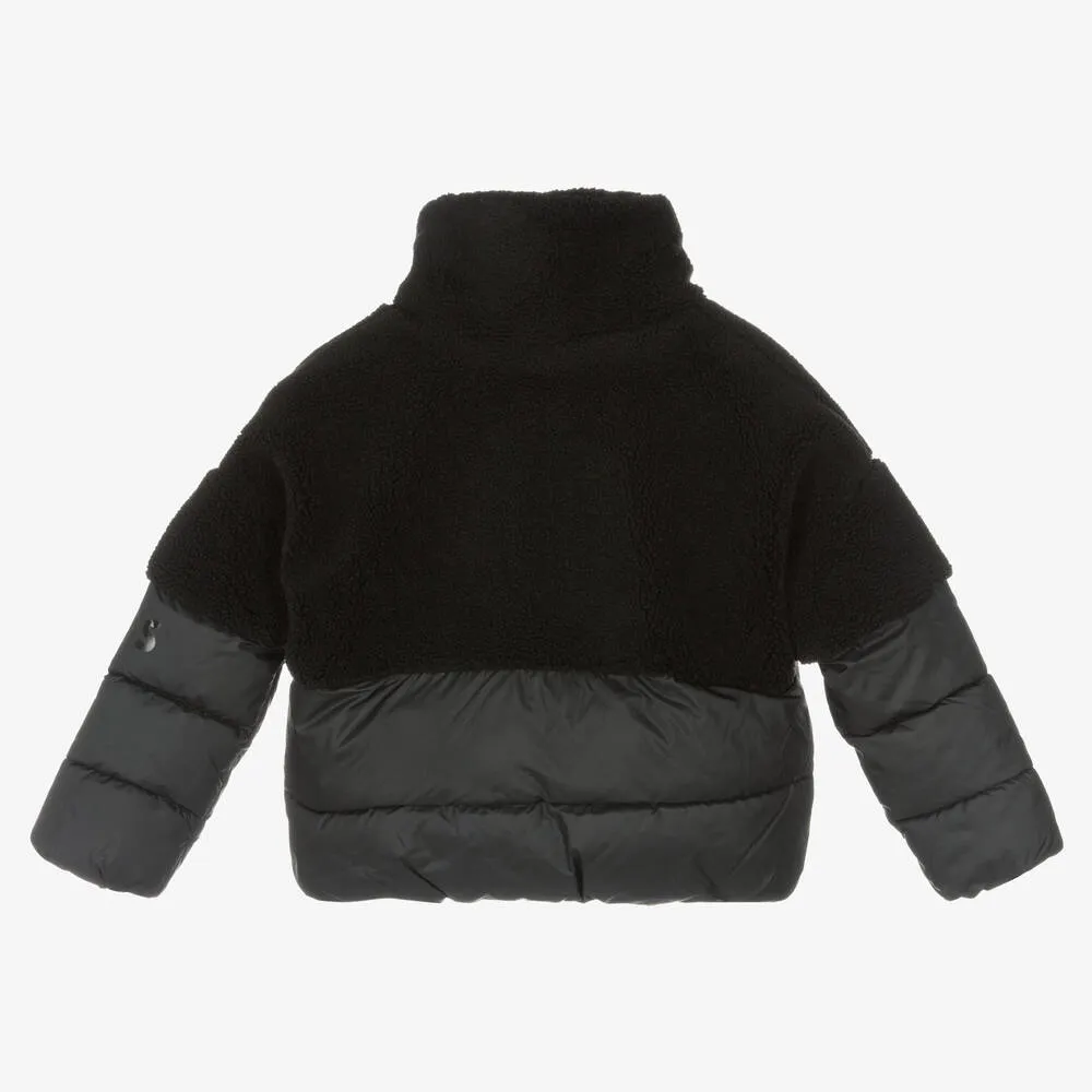 Girls Black Puffer Jacket