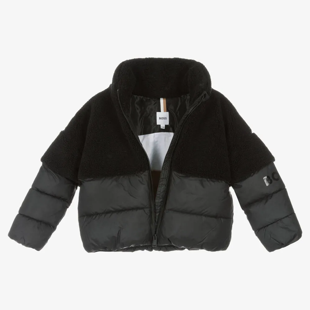 Girls Black Puffer Jacket