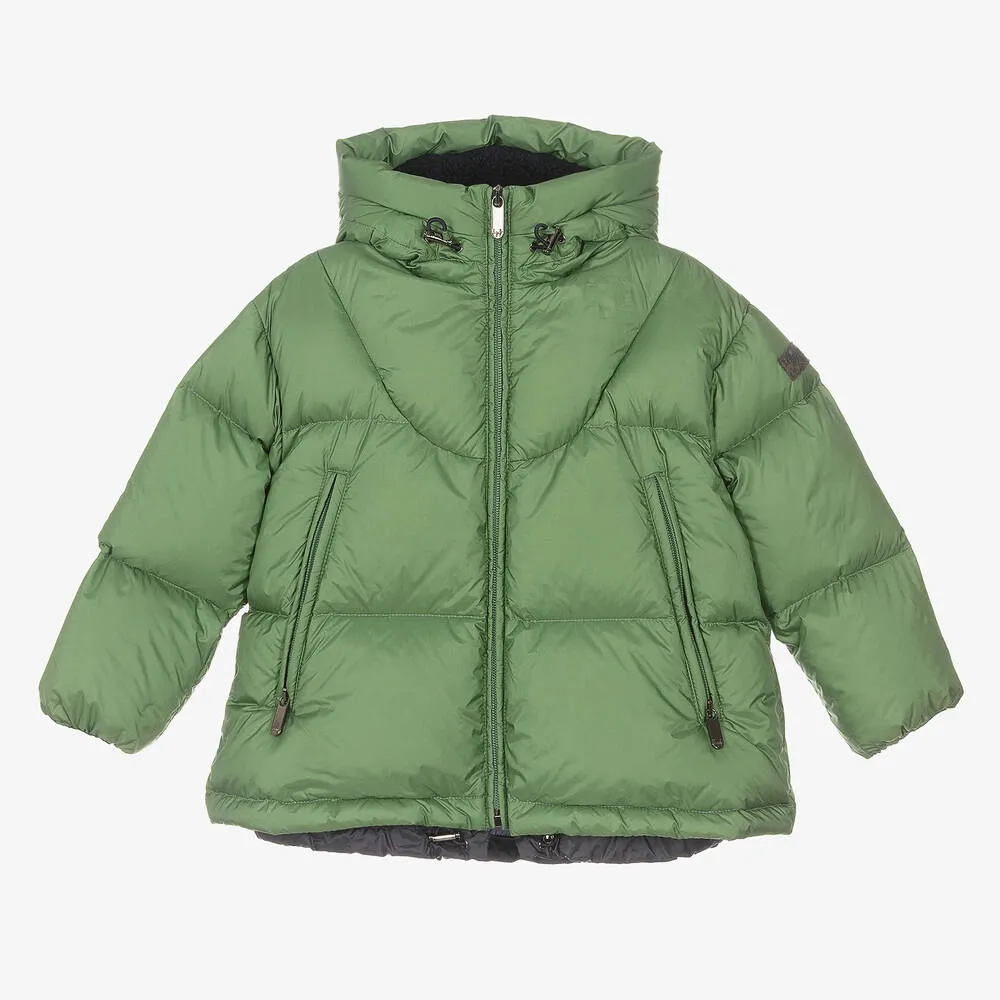 Girls Green Puffer Jacket