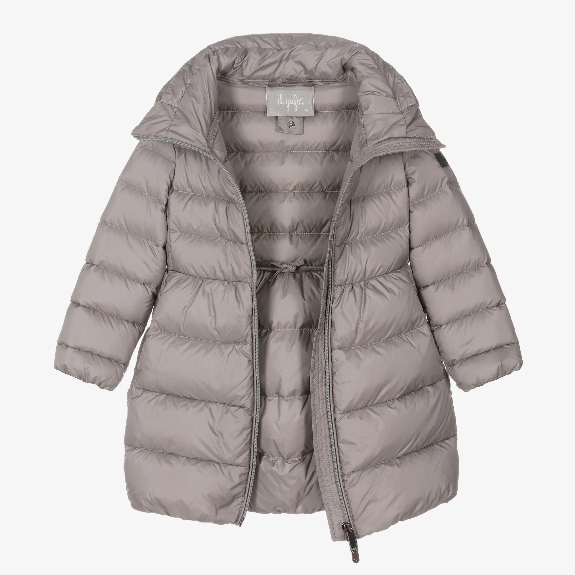 Girls Grey Down Padded Puffer Coat