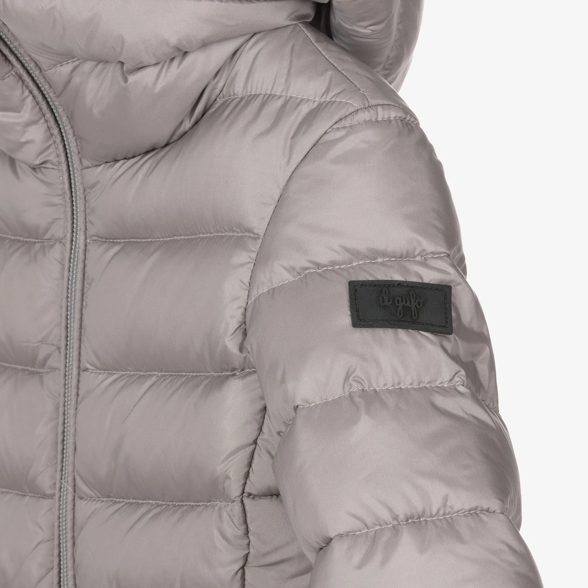 Girls Grey Down Padded Puffer Coat