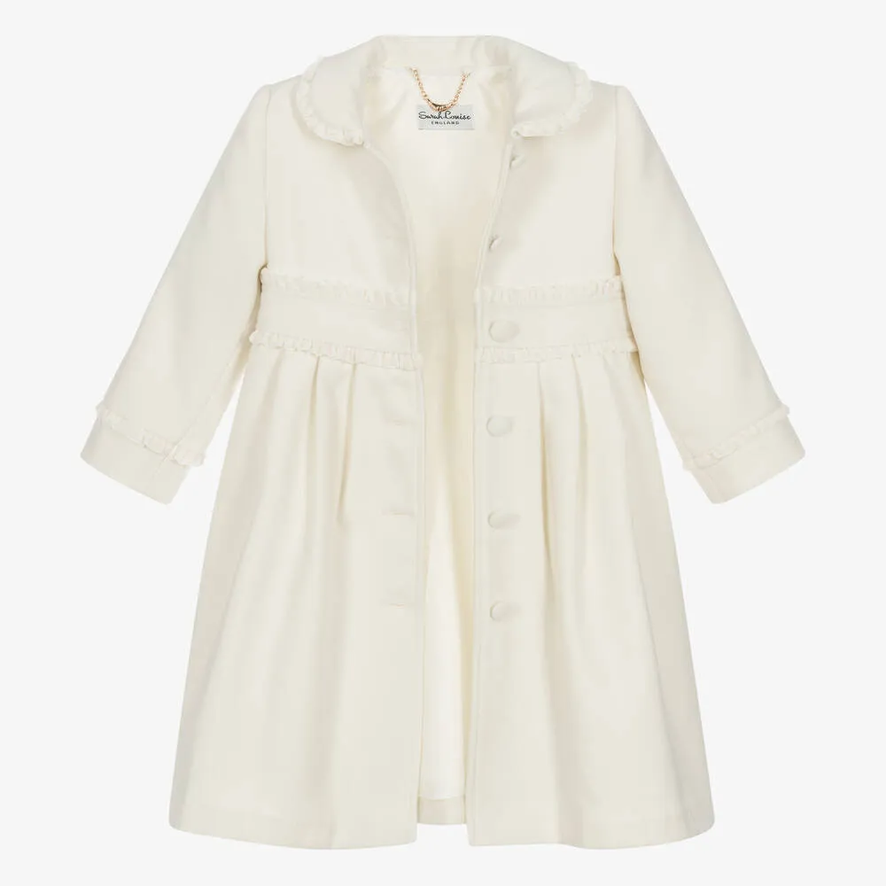 Girls Ivory Coat & Hat Set