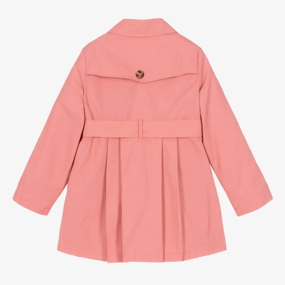 Girls Rose Pink Trench Coat