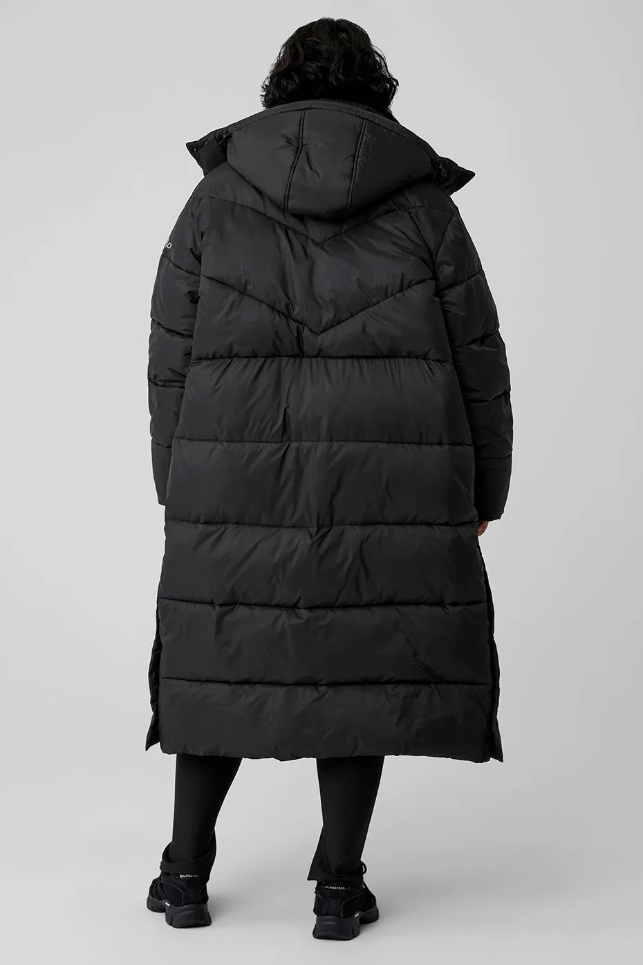 Gold Rush Puffer Trench - Black