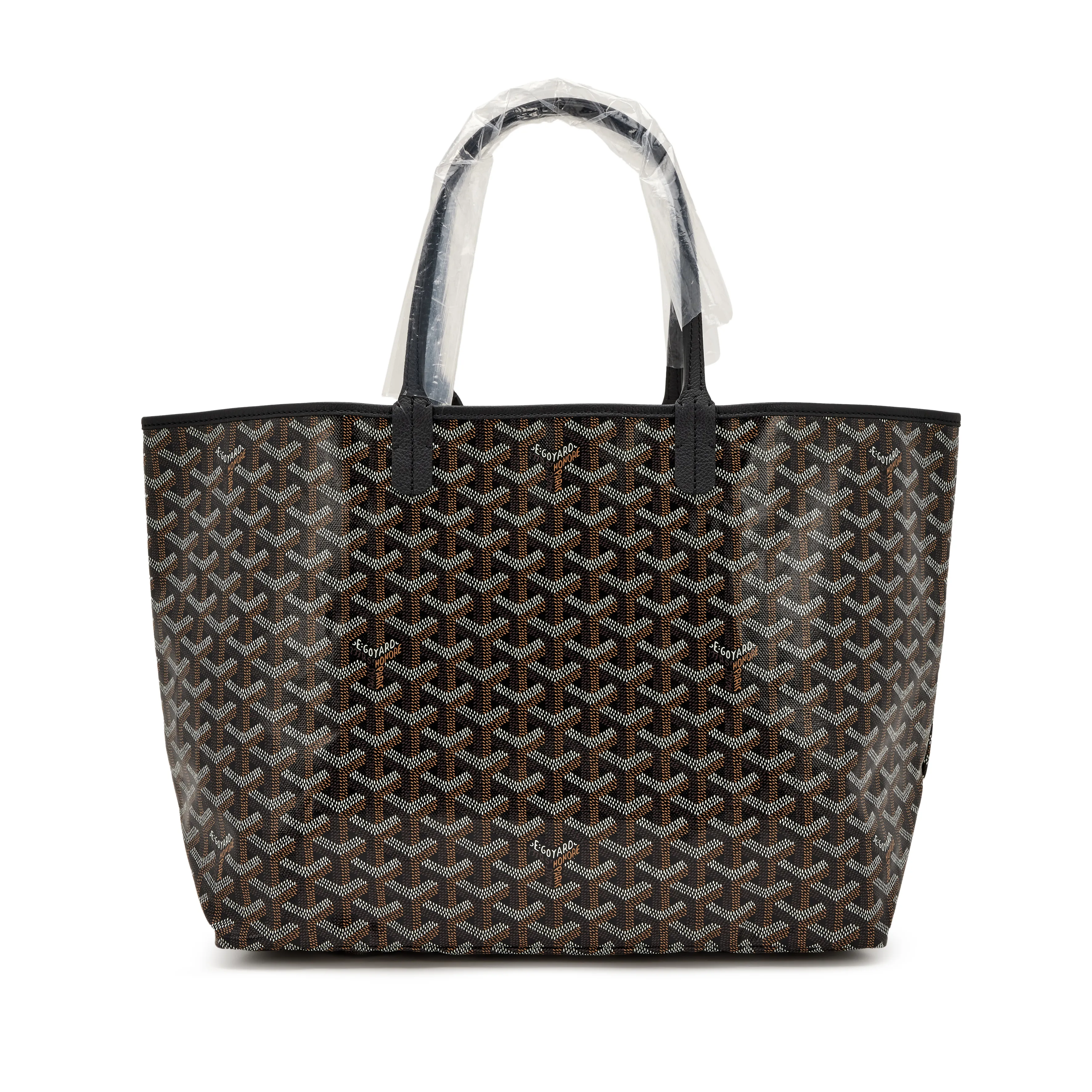 Goyard Black Goyardine Canvas and Chevroches Calfskin Saint Louis PM Tote, 2023