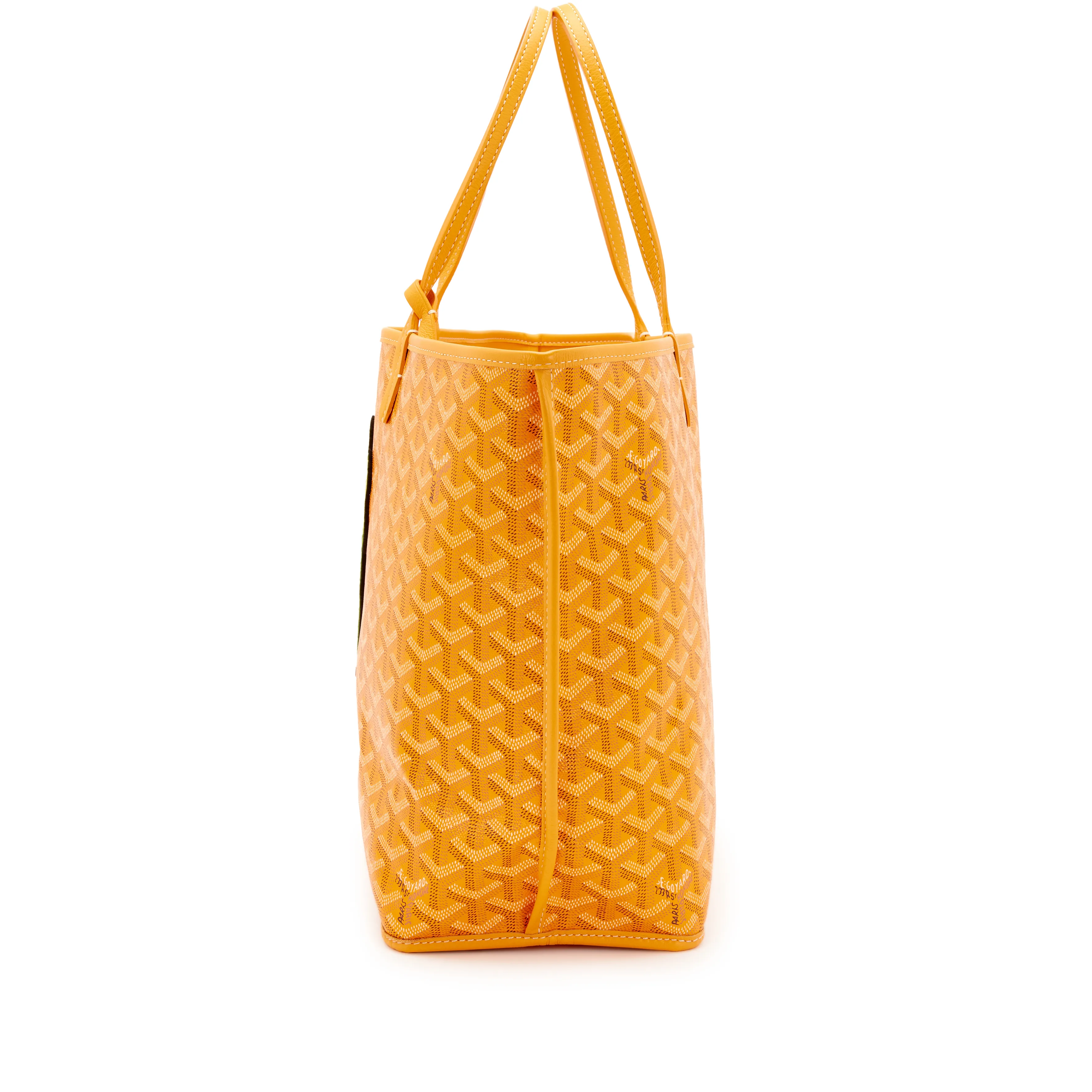 Goyard Yellow Goyardine Canvas and Chevroches Calfskin Cactus Embroidered Anjou PM Tote, 2020