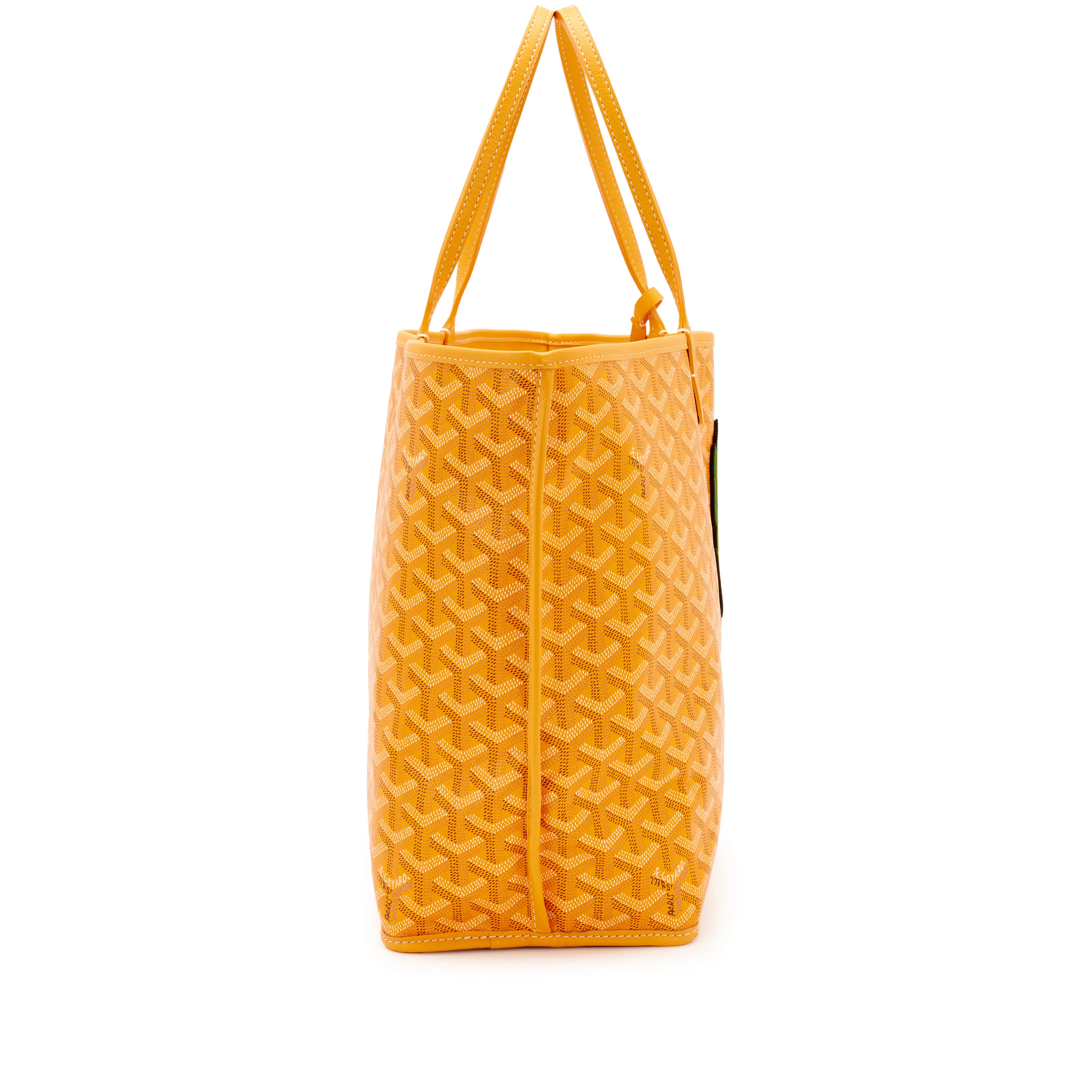 Goyard Yellow Goyardine Canvas and Chevroches Calfskin Cactus Embroidered Anjou PM Tote, 2020