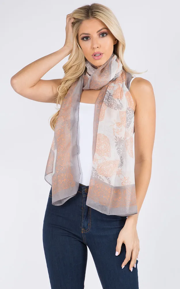 GPO963 Paisley Print Oblong Scarf