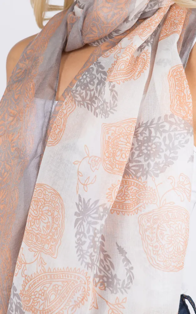 GPO963 Paisley Print Oblong Scarf