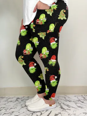 Green Gnome Leggings w/ Pockets