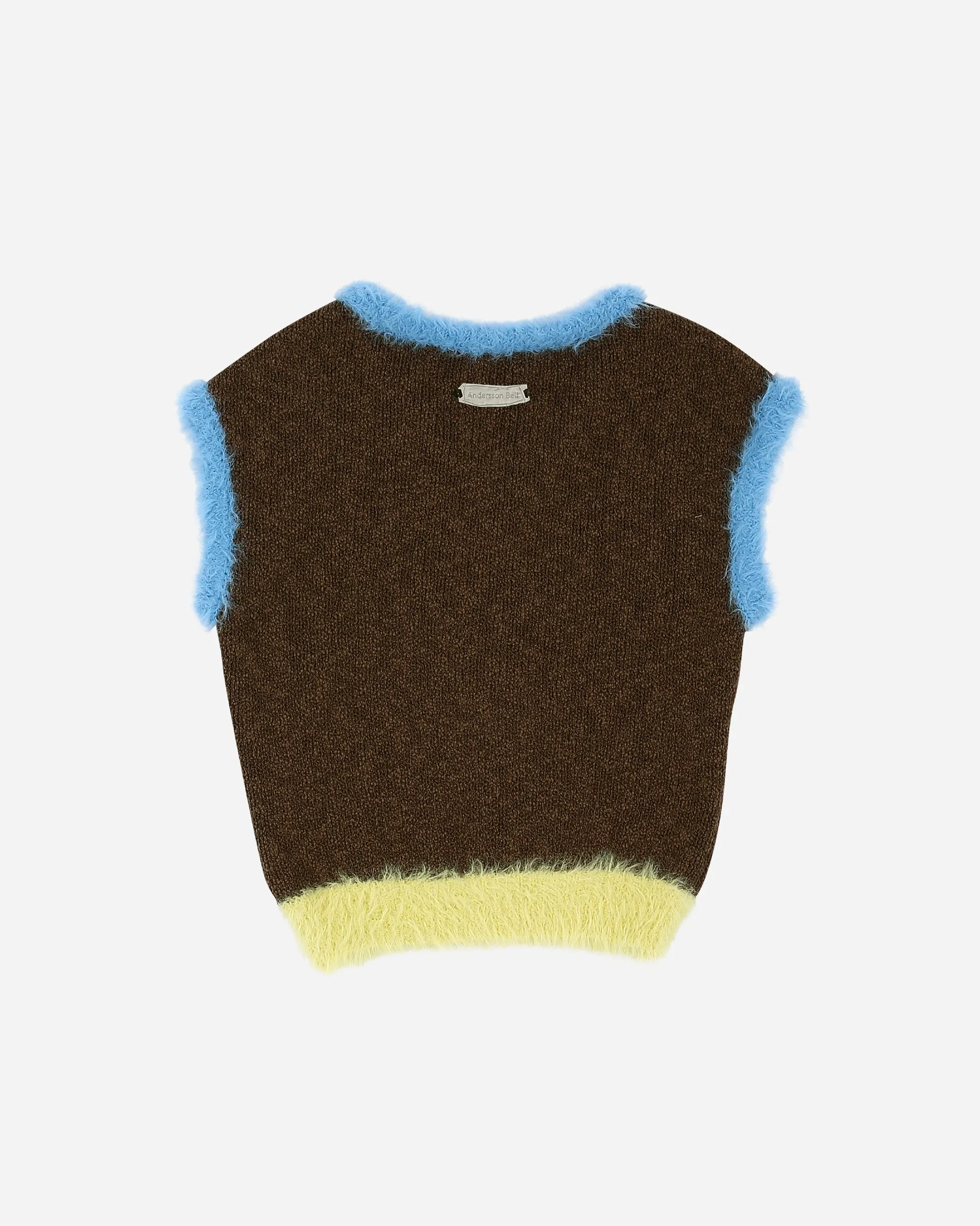 Hairy Wave V Neck Knit Vest