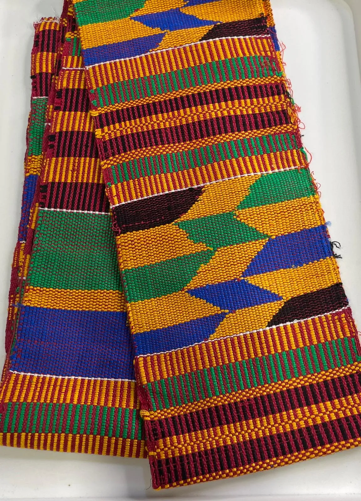 Handwoven African Ghanaian Kente Muffler / Stole - African Clothing Store | JT Aphrique