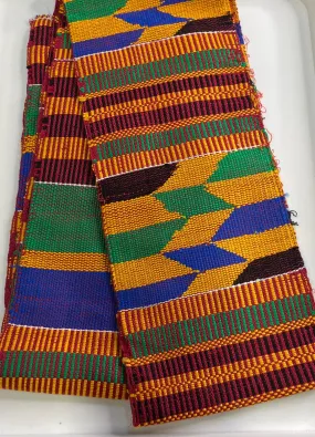 Handwoven African Ghanaian Kente Muffler / Stole - African Clothing Store | JT Aphrique