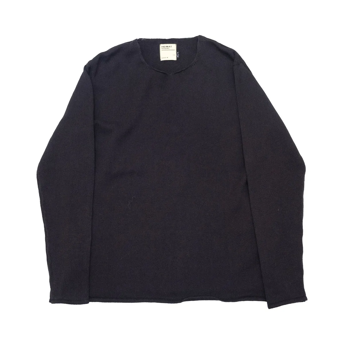 Harbor Sweater in Black Cotton / Linen