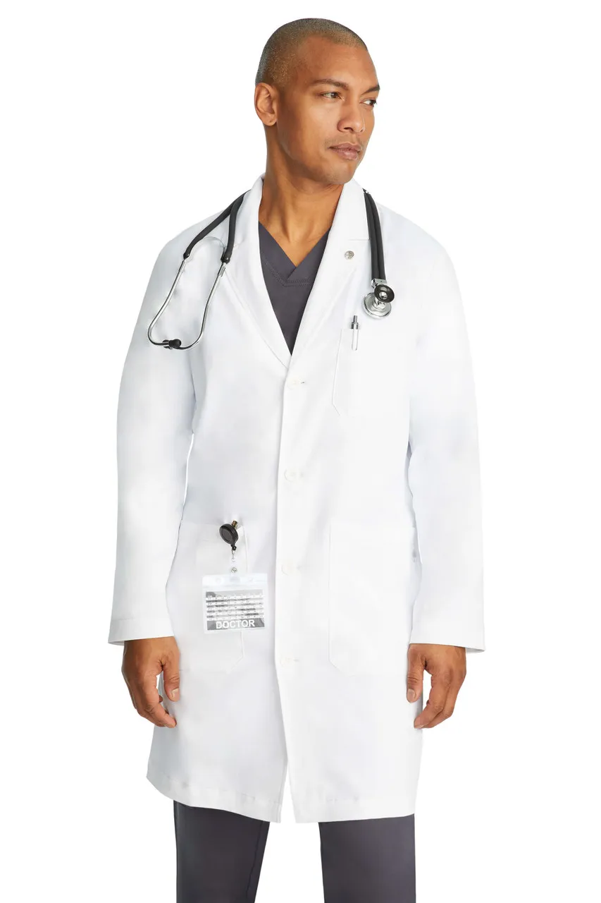 Healing Hands Healing Hands White Coat Men's Luke Full-Length Coat #5151