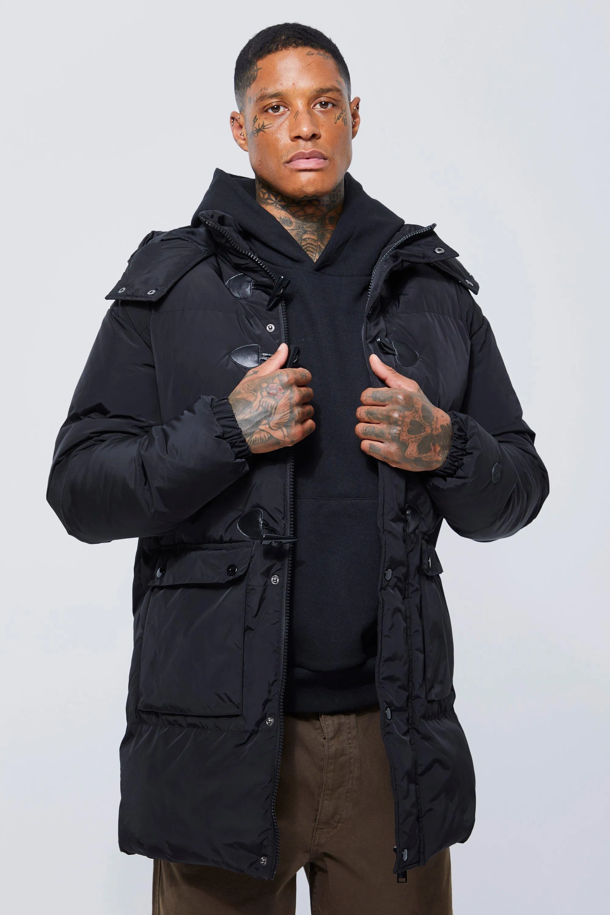 Hooded Duffle Puffer Jacket