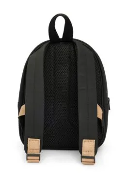 Kids' rubber-coated backpack with logo print