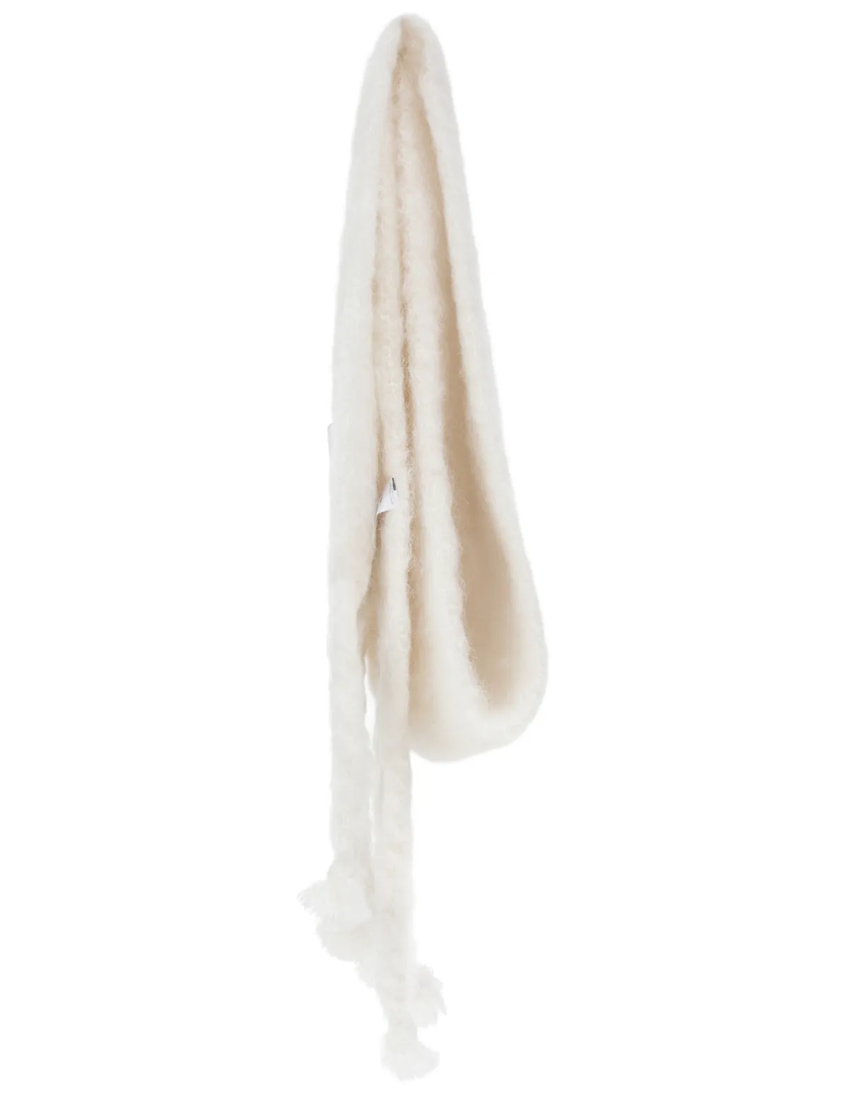 Knit Mohair Scarf - White