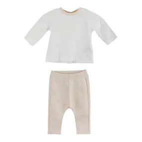 LANVIN BABY GIRLS COTTON TOP AND LEGGINGS SET 3 MONTHS