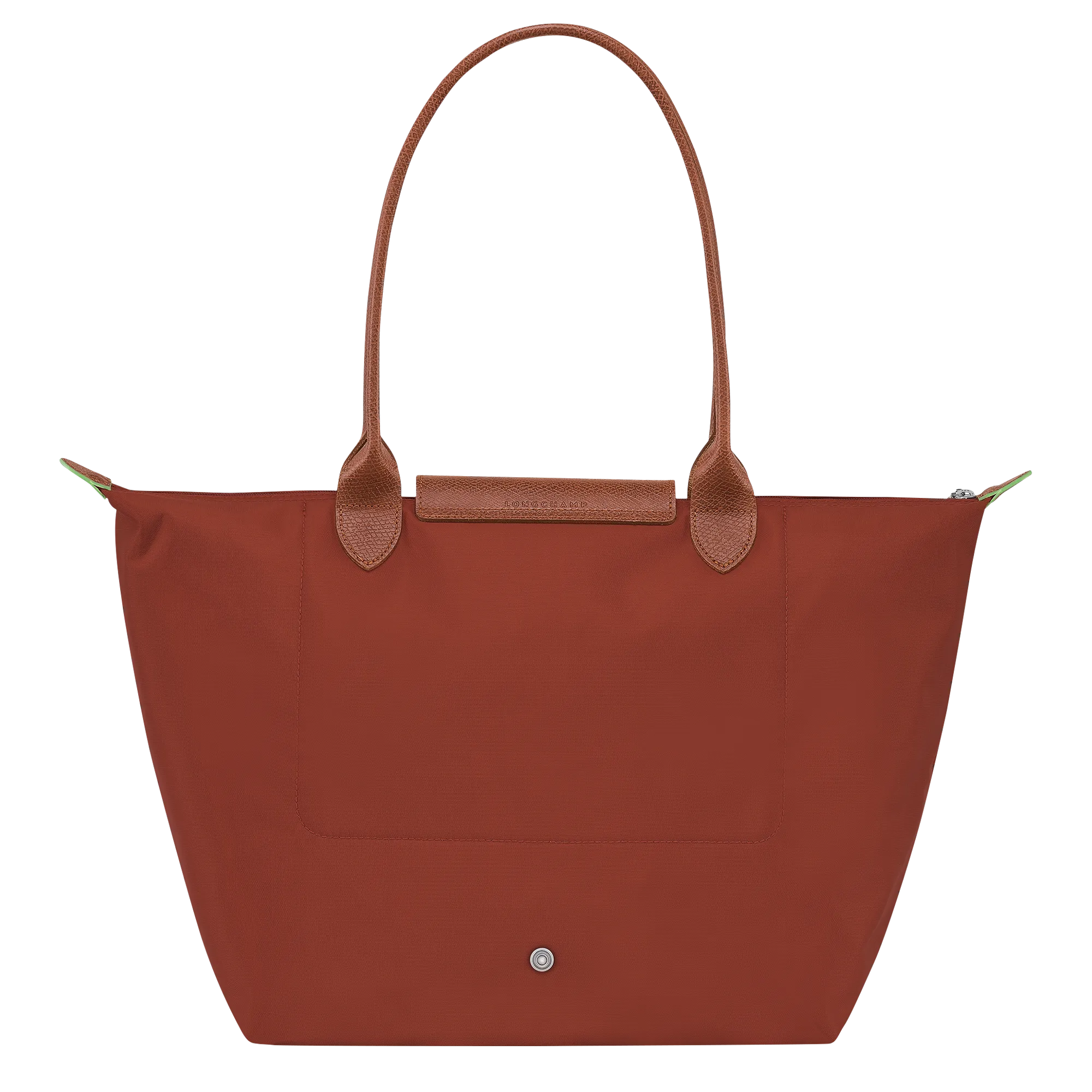 Le Pliage Green L Tote bag Chestnut - Recycled canvas