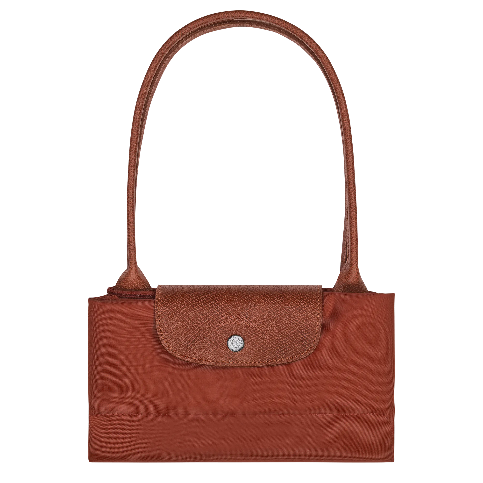 Le Pliage Green L Tote bag Chestnut - Recycled canvas