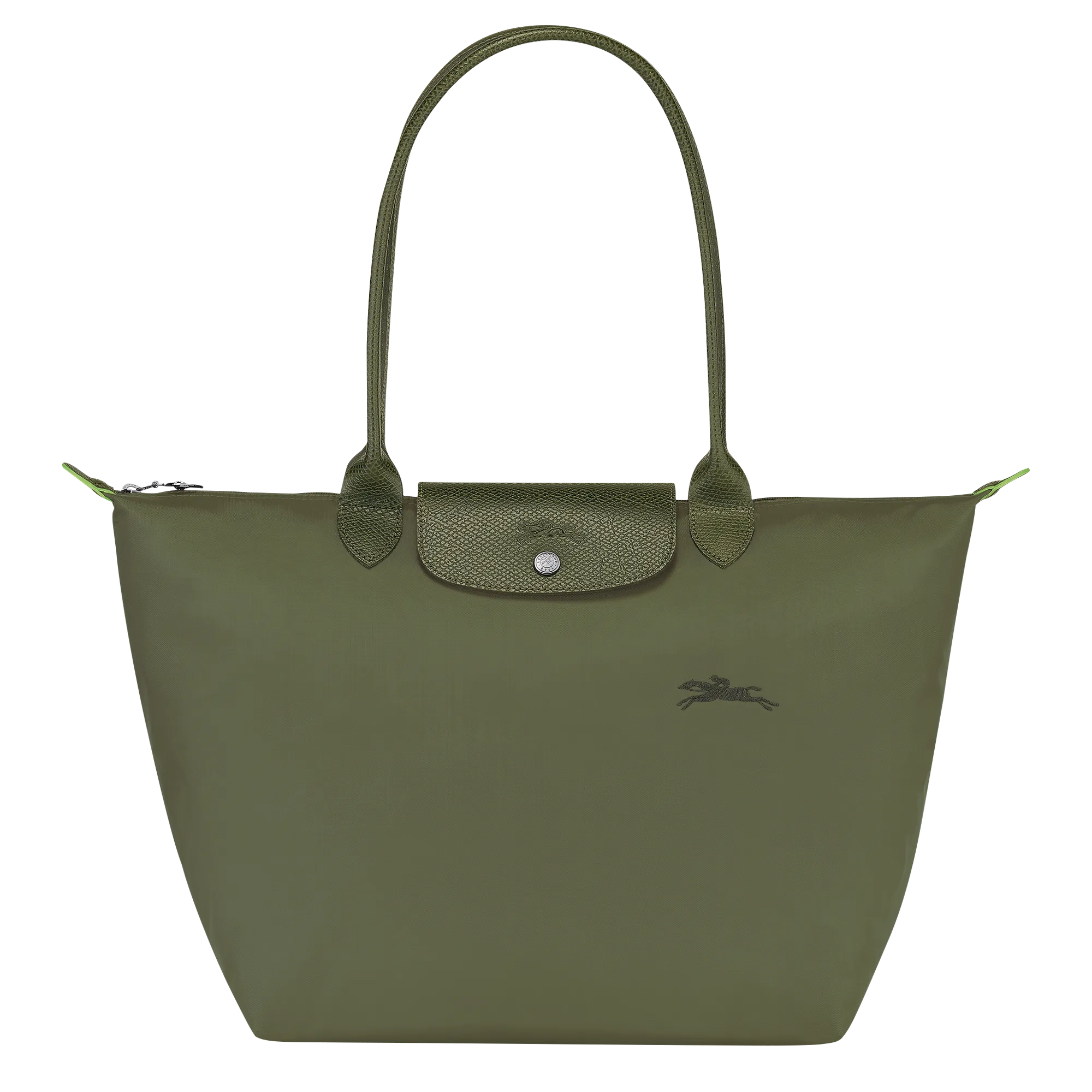 Le Pliage Green L Tote bag Forest - Recycled canvas