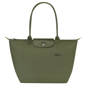 Le Pliage Green L Tote bag Forest - Recycled canvas