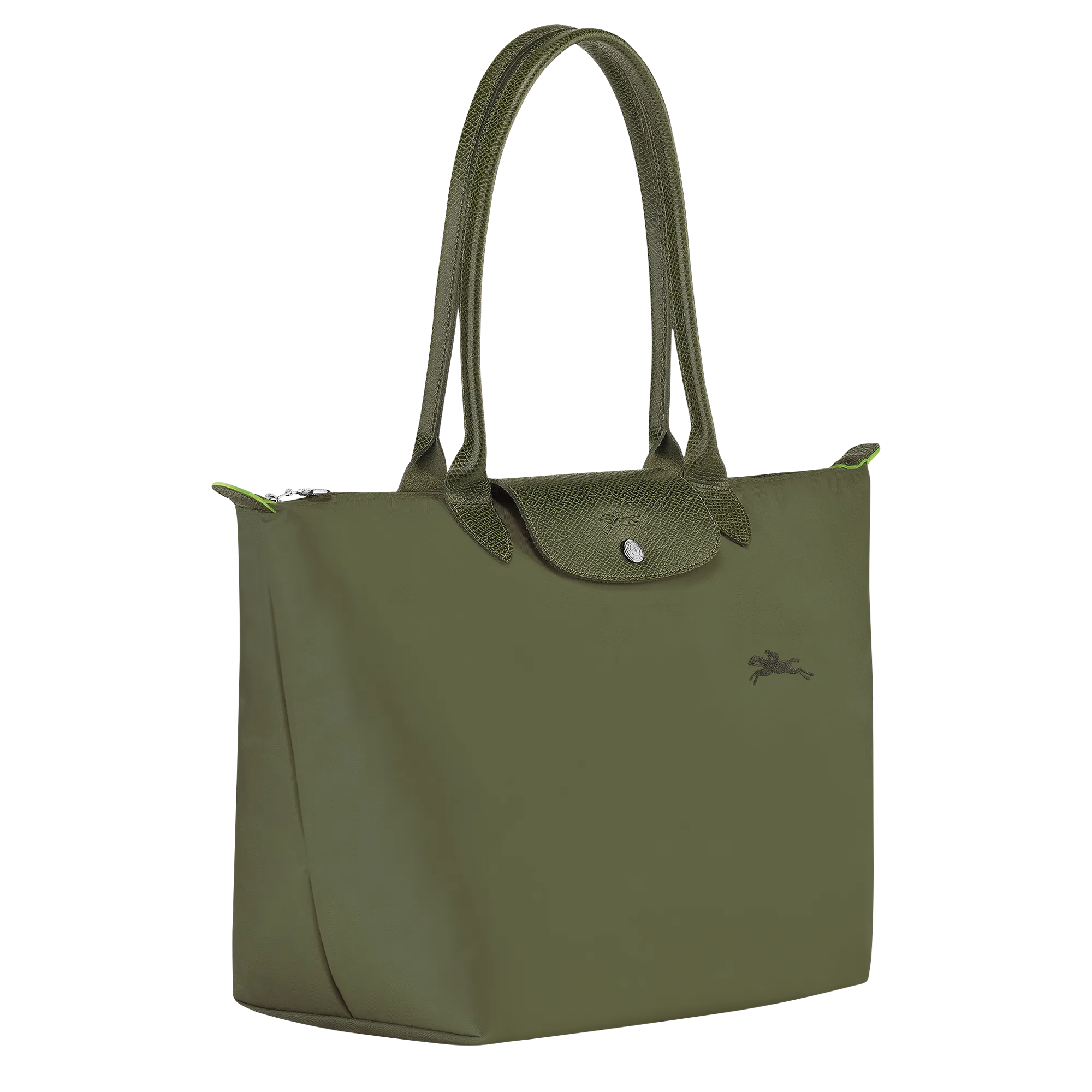 Le Pliage Green L Tote bag Forest - Recycled canvas