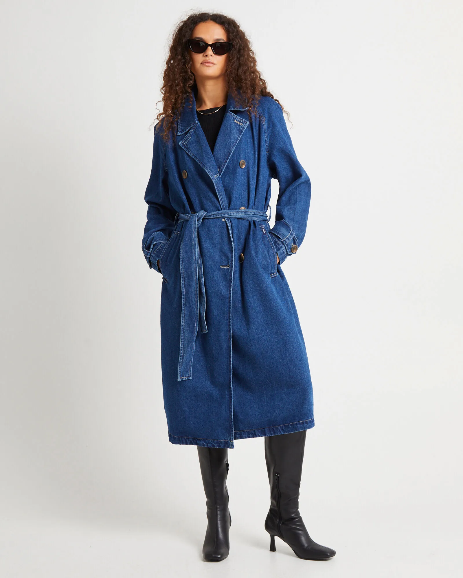 Lee Charlie Trench Coat French Blue