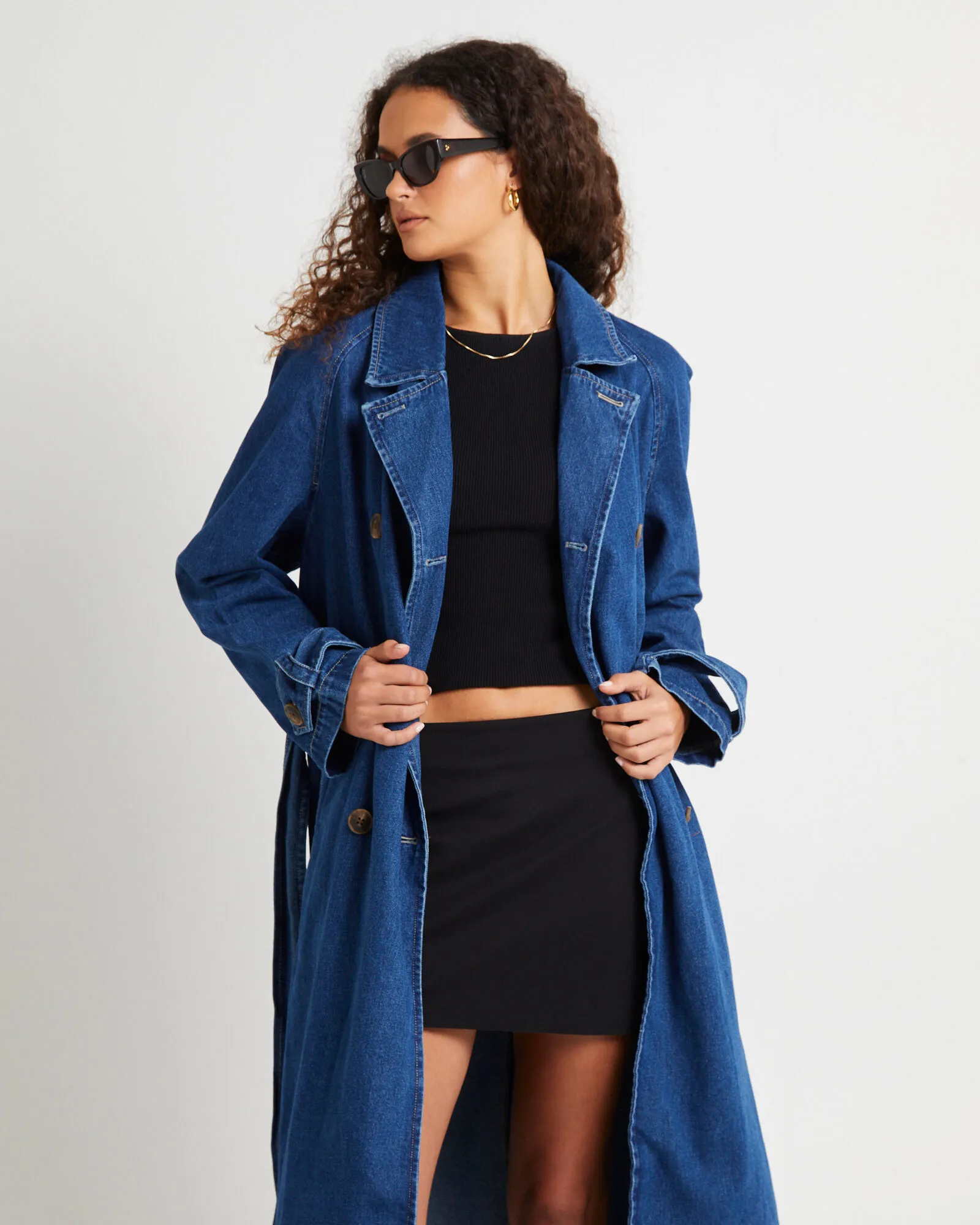 Lee Charlie Trench Coat French Blue