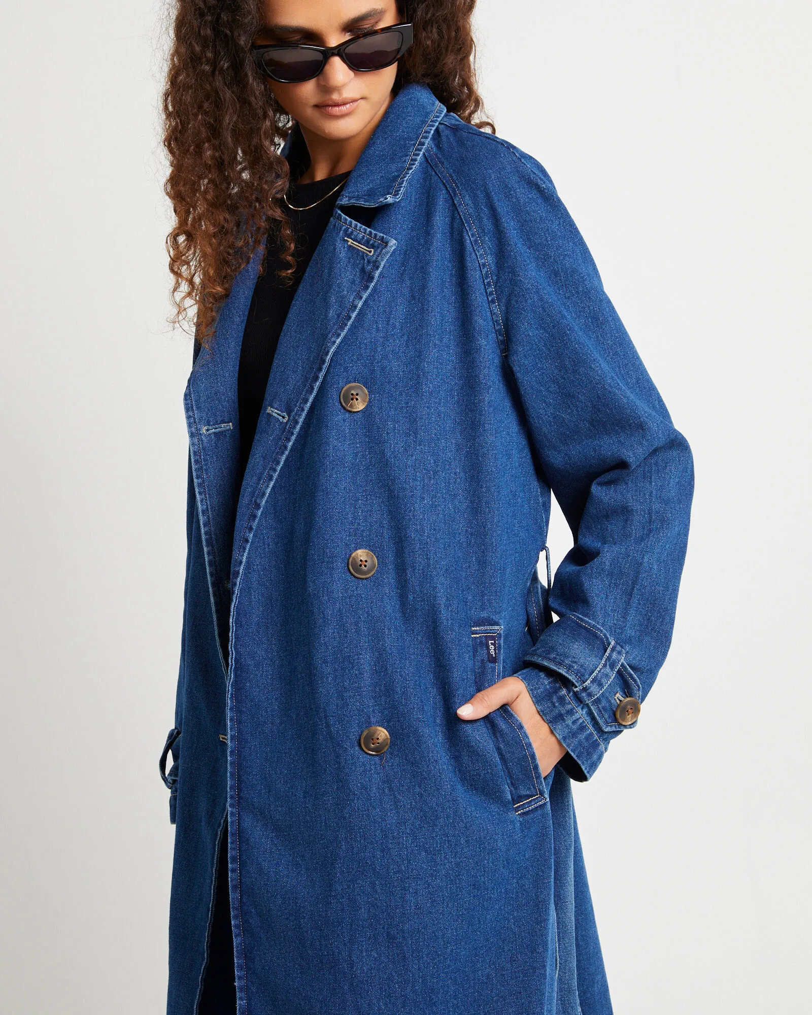 Lee Charlie Trench Coat French Blue