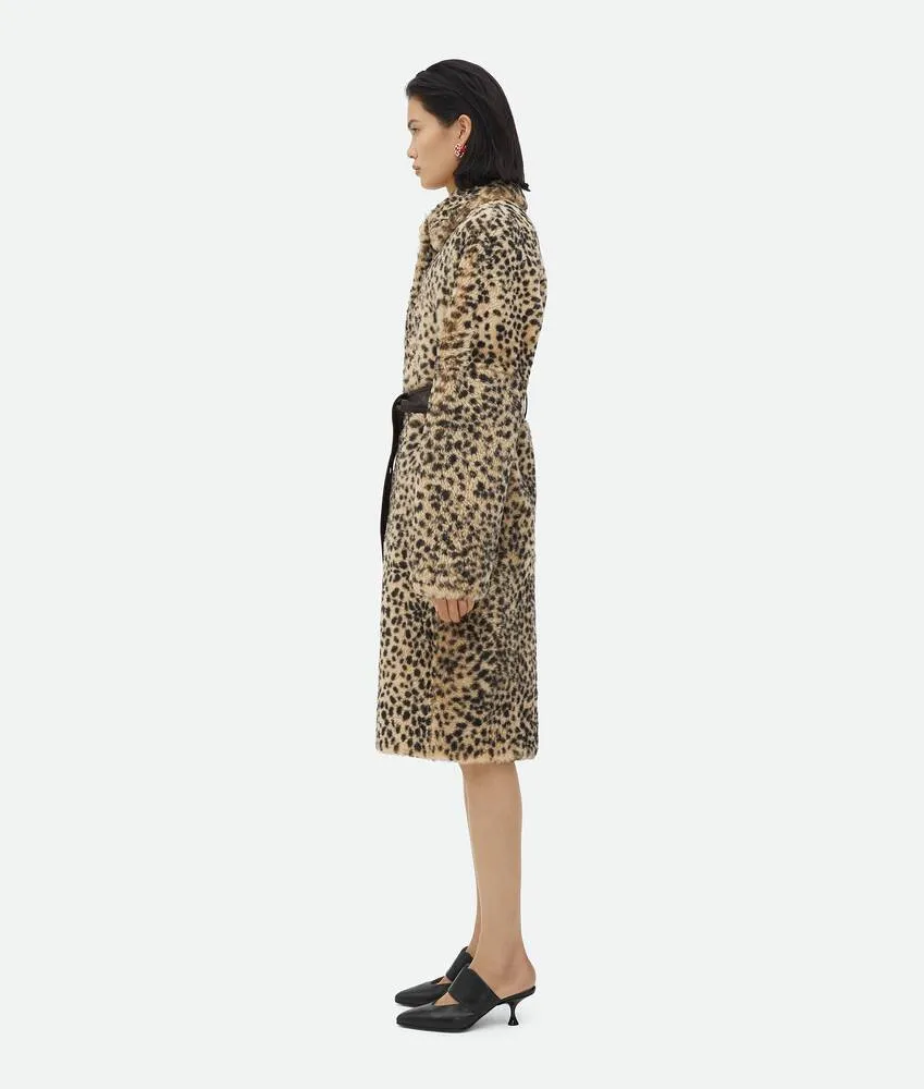 Leopard Print On Shearling Coat