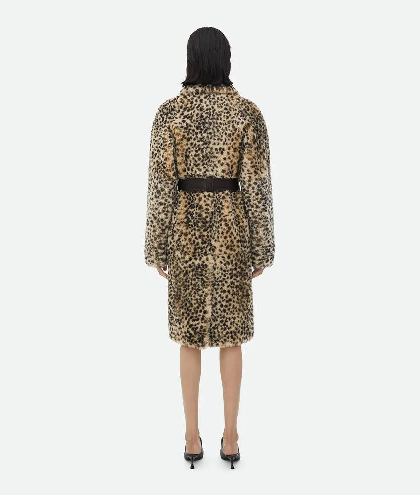 Leopard Print On Shearling Coat