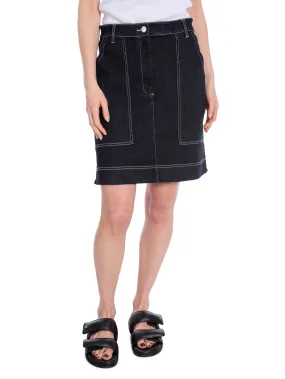 LEVETE ROOM SKIRT FREJA DARK NAVY