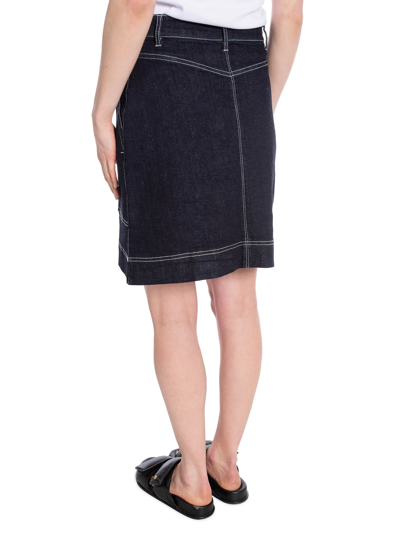 LEVETE ROOM SKIRT FREJA DARK NAVY