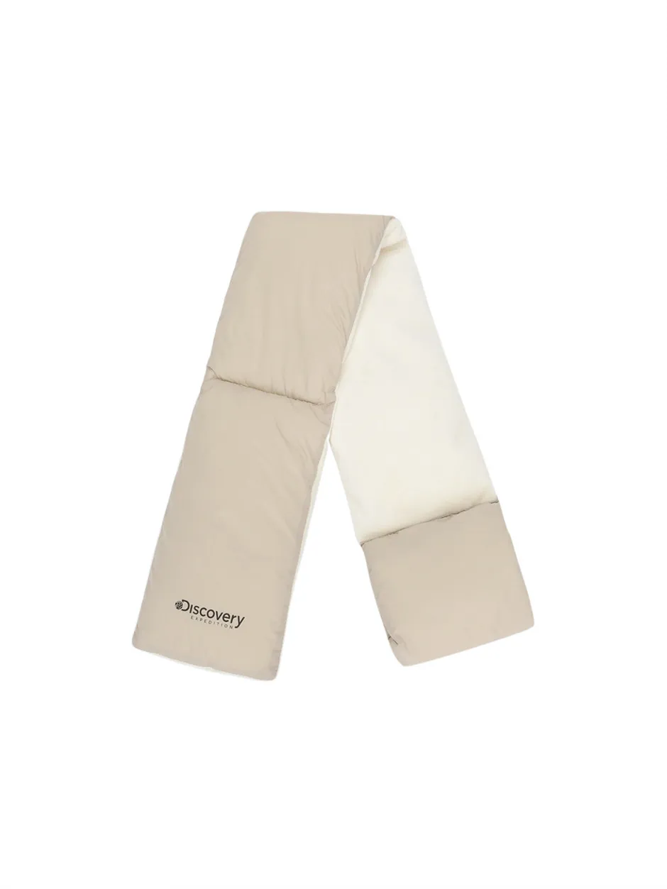 Logo Printed Padding Muffler L.Beige