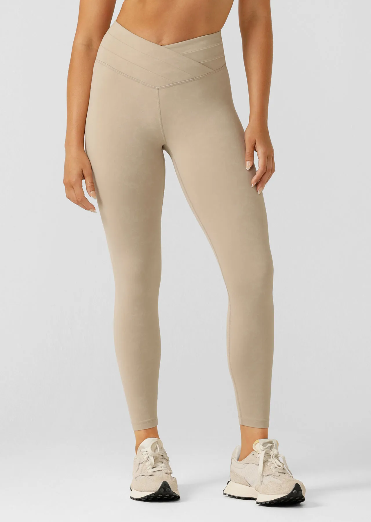 Meditate Ankle Biter Leggings | Beige | Tights and Leggings | Lorna Jane New Zealand