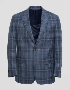 MEDIUM BLUE PLAID SPORT COAT