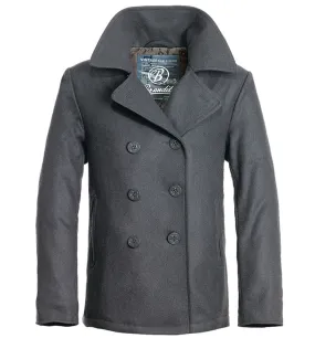 men's coat winter Brandit - Pea Coat - Anthracite - 3109/5 (9156/5)  -  Metal-shop