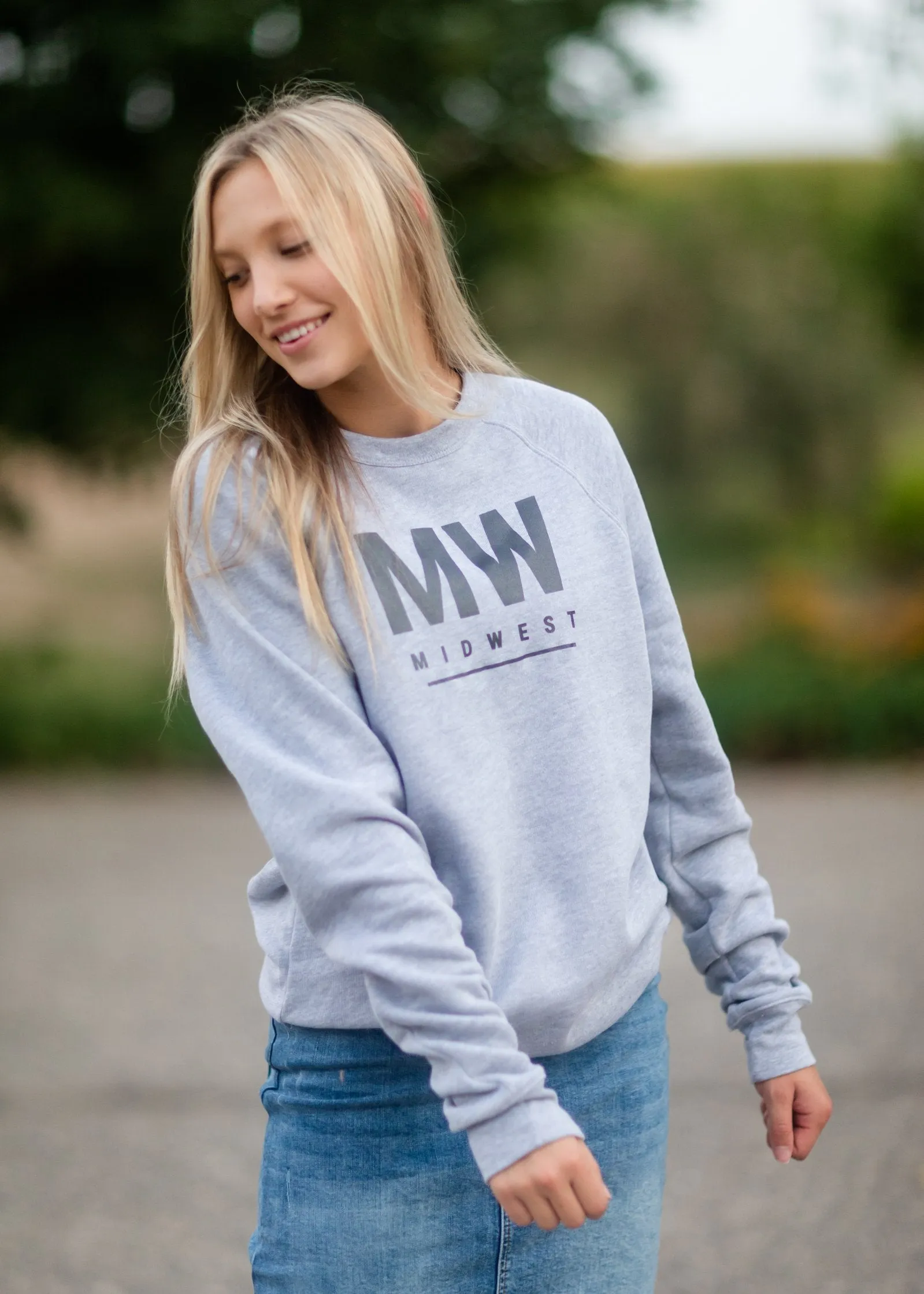 Midwest Crewneck Gray Fleece - FINAL SALE