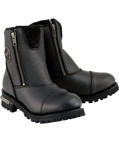 Milwaukee Leather Men's Smooth Double Sided Zipper Entry Boots