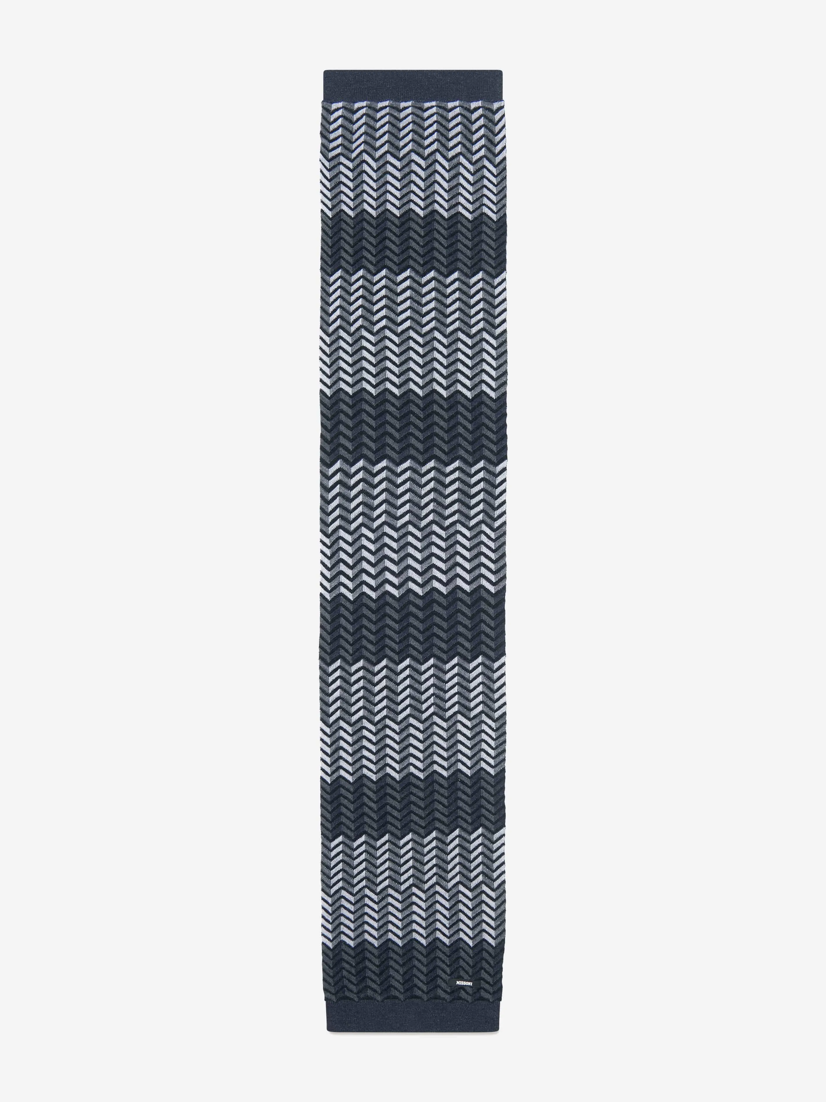 Missoni Boys Wool Zigzag Scarf in Black