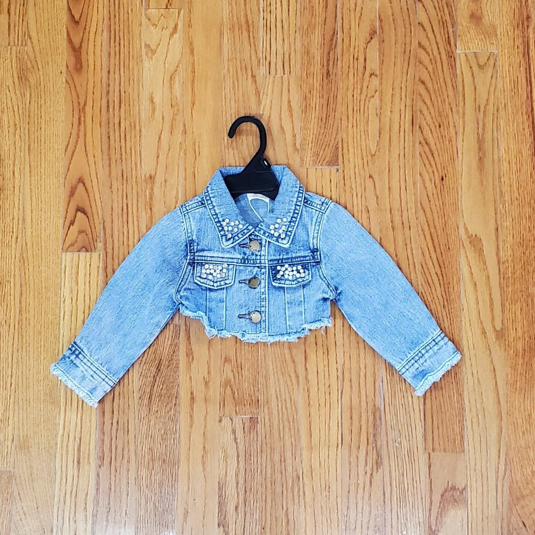 ML Kids Pearl Studded Crop Jacket