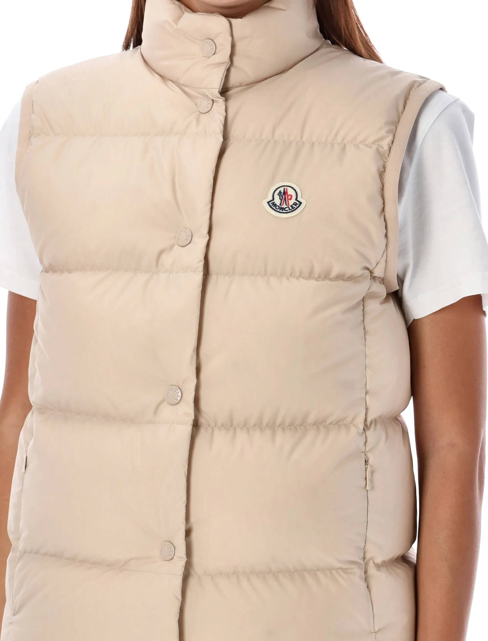 MONCLER Elegant Beige Puffer Vest