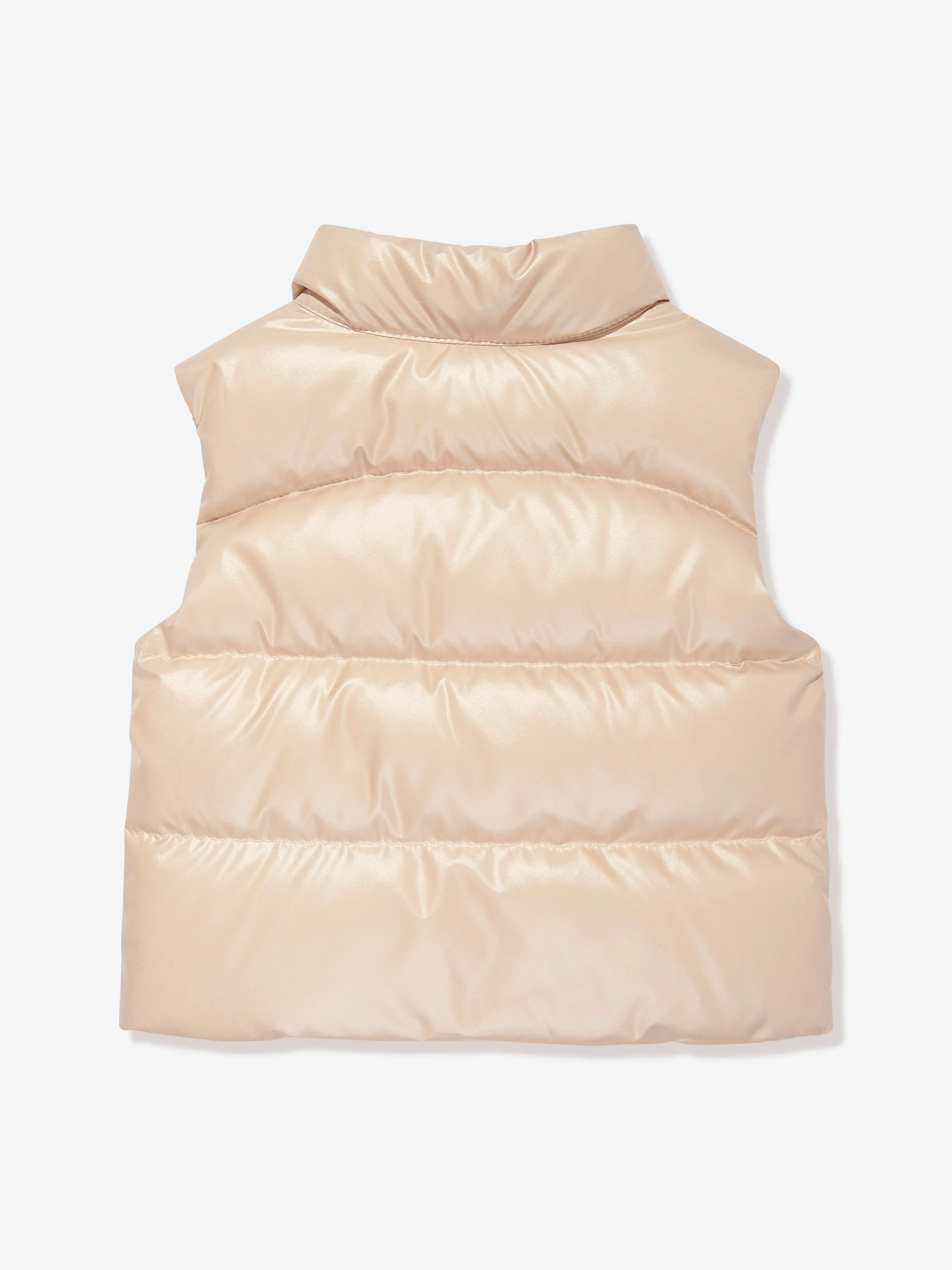 Moncler Enfant Baby Girls Down Padded Vive Gilet in Beige